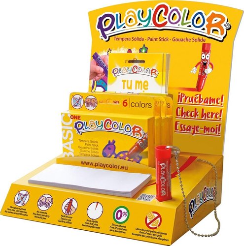 Tempera Instant Solida Playcolor One 10Gr. (Estuche De 6 Colores) Expositor De 6 Tempera Instant Solida Playcolor One 10Gr. (Estuche De 6 Colores) Expositor De 6