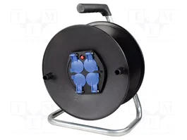 AS SCHWABE Devanador para cable con 4 tomas y base Schuko