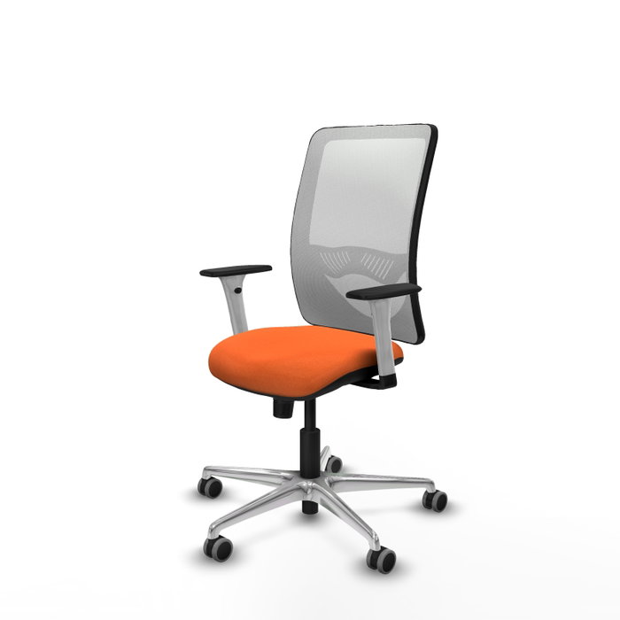 PIQUERAS Y CRESPO Silla de oficina Zulema Naranja y Blanco con Mecanismo Sincro PIQUERAS Y CRESPO Silla de oficina Zulema Naranja y Blanco con Mecanismo Sincro