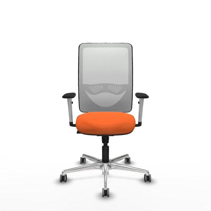 PIQUERAS Y CRESPO Silla de oficina Zulema Naranja y Blanco con Mecanismo Sincro PIQUERAS Y CRESPO Silla de oficina Zulema Naranja y Blanco con Mecanismo Sincro