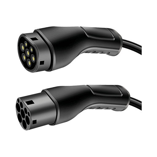 LogiLink Cable de carga para coche eléctrico Tipo 2 22kW 3P 32A 2,5m Negro + Bolsa
