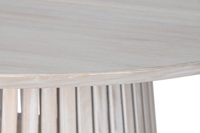 DKD Home Decor Mesa Ovalada Comedor Scandi Blanco 100 x 75 x 180 cm