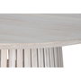 DKD Home Decor Mesa de Comedor Ovalada de Mindi Decapé Blanco