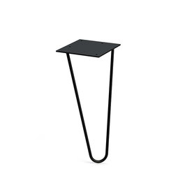 Q&Q Pata Metálica Modelo Varnia Negro Mate Altura 125 mm