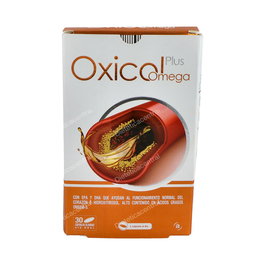 ACTAFARMA Oxicol Plus Omega 30 Cápsulas - Complemento con Monacolina K y Omega 3 para Mantener Niveles Normales de Colesterol y Apoyar la Función Cardíaca