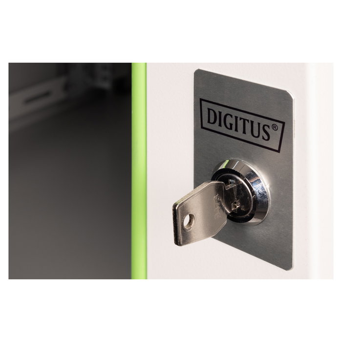 Digitus Bastidor de Pared Unique 9HE, 509x600x600mm, 9U 100kg, Gris, Paneles Laterales y Puerta de Cristal, Acero, Refrigeración Activa, IP20 Digitus Bastidor de Pared Unique 9HE, 509x600x600mm, 9U 100kg, Gris, Paneles Laterales y Puerta de Cristal, Acero, Refrigeración Activa, IP20