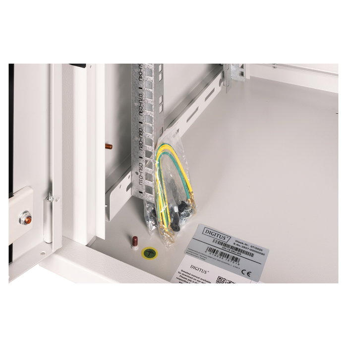 Digitus Bastidor de Pared Unique 9HE, 509x600x600mm, 9U 100kg, Gris, Paneles Laterales y Puerta de Cristal, Acero, Refrigeración Activa, IP20 Digitus Bastidor de Pared Unique 9HE, 509x600x600mm, 9U 100kg, Gris, Paneles Laterales y Puerta de Cristal, Acero, Refrigeración Activa, IP20