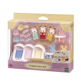 Sylvanian Families 5532 Habitación de los Trillizos con 3 Figuras de Bebé, Cunita y Accesorios para Niños +3 Años