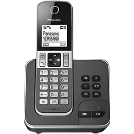 Panasonic KX-TGD320FRG Teléfono Inalámbrico con Contestador Automático Negro