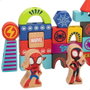 Color Baby Juego de construcción de madera Spidey Amazing Friends & Friends con 50 piezas