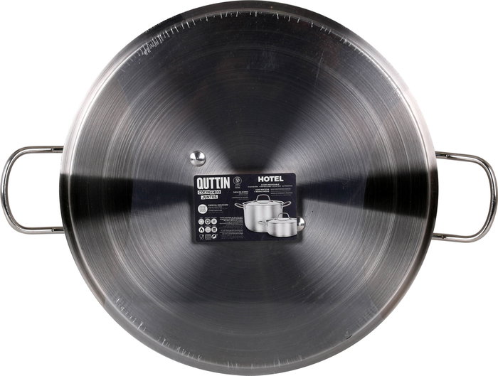 Quttin Cacerola con Tapa Acero Inoxidable 32 cm, 0.8 mm, 9.5 L (2 Unidades)