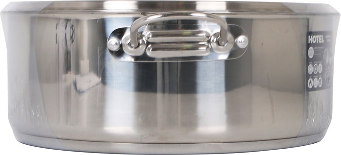 Quttin Cacerola con Tapa Acero Inoxidable 32 cm, 0.8 mm, 9.5 L (2 Unidades)