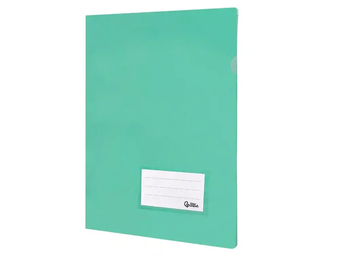 Liderpapel Carpeta Dossier A4 Uñero con Tarjetero y Solapa Verde Manzana