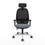 PIQUERAS Y CRESPO Silla de oficina Cilanco con mecanismo Sincro/Traslack, Gris y Negro