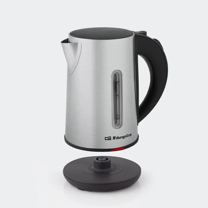 Orbegozo KT6022 Hervidor o Tetera Eléctrica 0,8L 1100W Negro/Acero Inoxidable con Apagado Automático, Base 360° y Resistencia Oculta