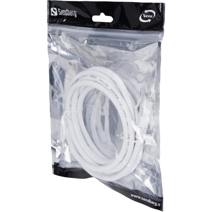 Sandberg Cable de Red UTP RJ45 Cat6 3 m, para Ethernet de 1000 Mbit/s, Alta Velocidad y Mínima Pérdida de Paquetes