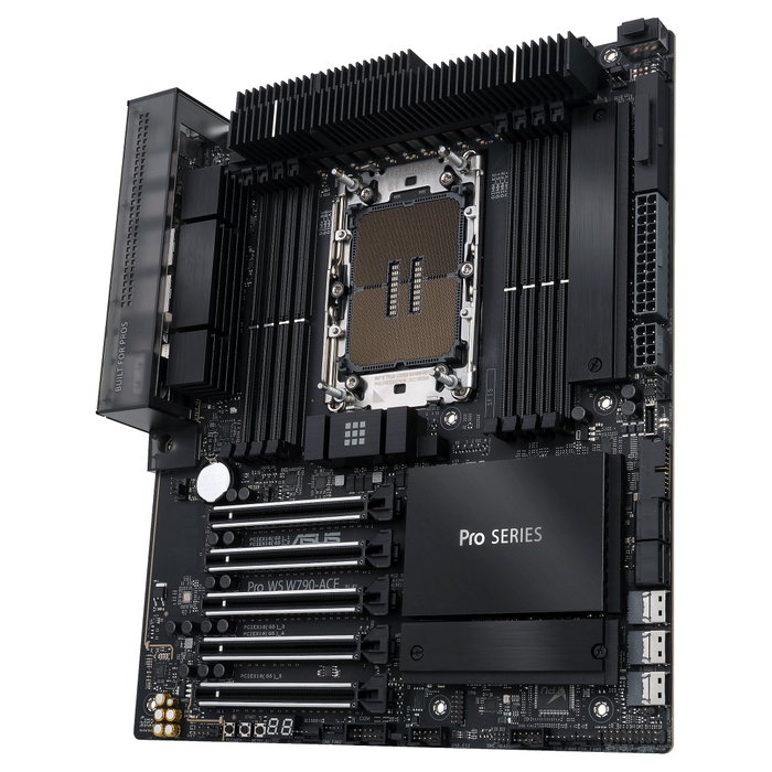 ASUS PRO WS W790-ACE Placa Base Intel W790, LGA 4677 para Xeon W-3400/W-2400, DDR5 ECC hasta 2 TB, 5x PCIe 5.0, CEB, Ideal para Workstation