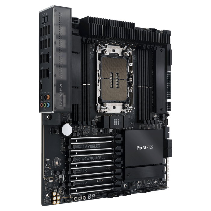 ASUS PRO WS W790-ACE Placa Base Intel W790, LGA 4677 para Xeon W-3400/W-2400, DDR5 ECC hasta 2 TB, 5x PCIe 5.0, CEB, Ideal para Workstation