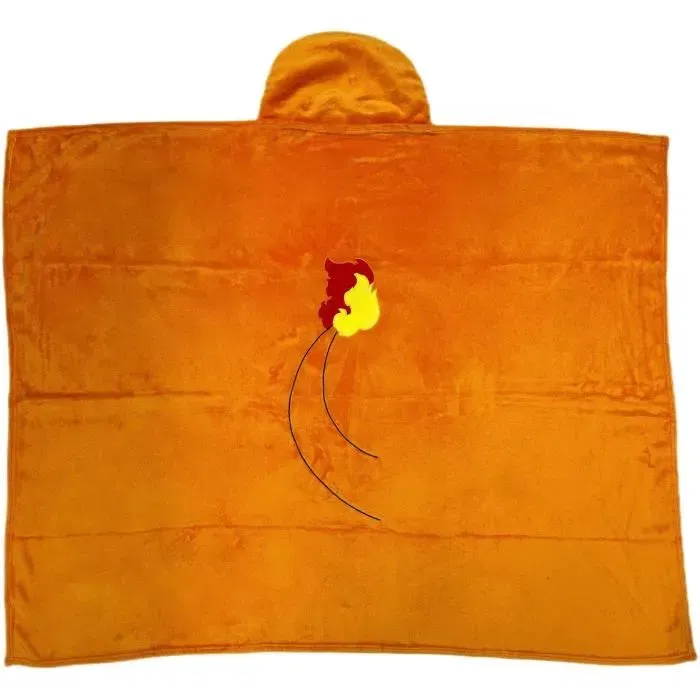 Pokemon Manta con Capucha 3D Charmander 120 x 150 cm Ultra Suave Colorida