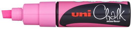 Marcador Tiza Liquida Uni-Ball Chalk Marker (Pwe-8K) 8.0 Mm Rosa (Set de 6)