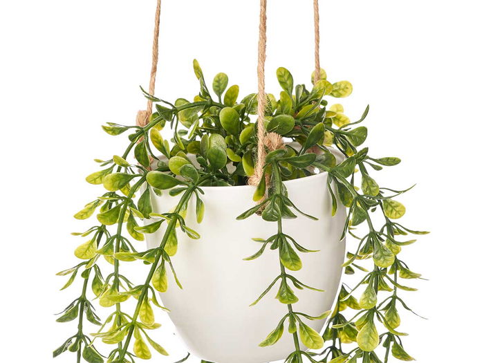 Ibergarden Maceta Colgar Surtidos 18x66x18 cm Plástico Cuerda Verde (Set de 24)