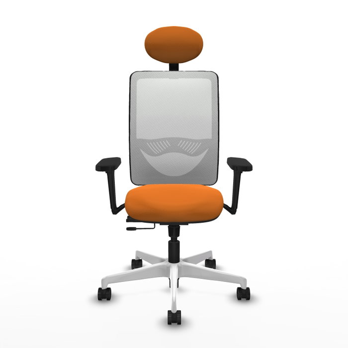 PIQUERAS Y CRESPO Silla de oficina Zulema Naranja y Blanco PIQUERAS Y CRESPO Silla de oficina Zulema Naranja y Blanco