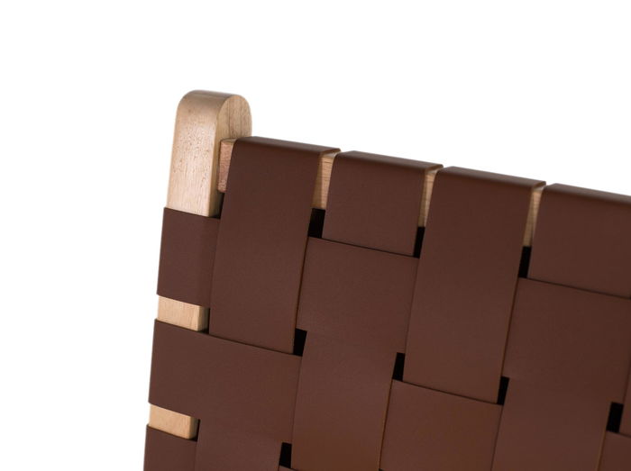 Giner y Colomer - Lote de 2 Sillas de Madera de Caucho Acabado Natural con Asiento en P.U. Trenzado