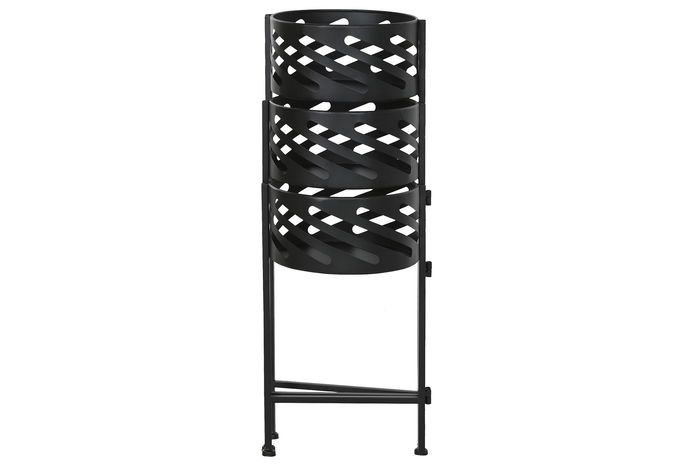 DKD Home Decor Macetero Loft Negro 51 x 23 x 71 cm (2 Unidades)