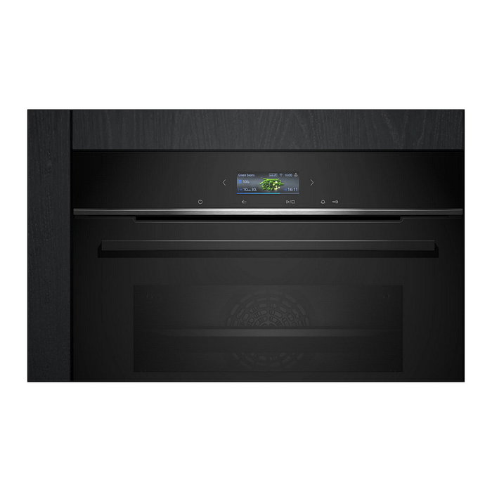 Siemens HB734G1B1 Horno Integrado Eléctrico iQ700 71 L 3600 W Negro A+ con Home Connect, Función Autolimpieza Hidrolítica y Control Táctil