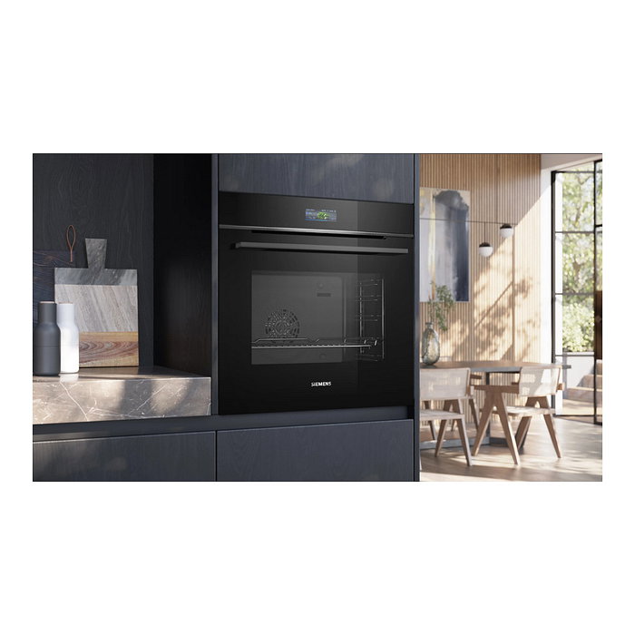 Siemens HB734G1B1 Horno Integrado Eléctrico iQ700 71 L 3600 W Negro A+ con Home Connect, Función Autolimpieza Hidrolítica y Control Táctil