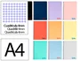 Liderpapel Cuaderno espiral A4 Wonder 80 hojas 90g cuadro 4mm colores surtidos