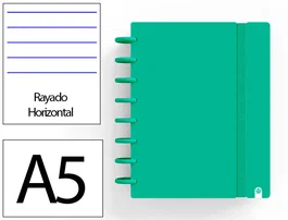 Carchivo Cuaderno Ingeniox Foam A5 80h Rayado Horizontal Verde