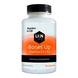 LKN Bones Up Vitamina D3+K2 60 Cápsulas - Soporte para Huesos y Calcio
