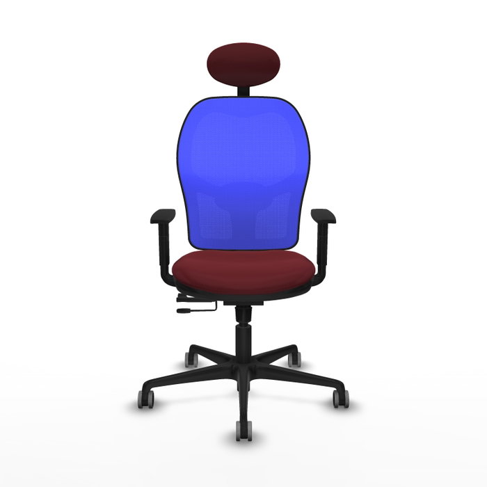 PIQUERAS Y CRESPO Silla de oficina Jorquera con mecanismo Sincro/Traslack, Granate y Azul PIQUERAS Y CRESPO Silla de oficina Jorquera con mecanismo Sincro/Traslack, Granate y Azul