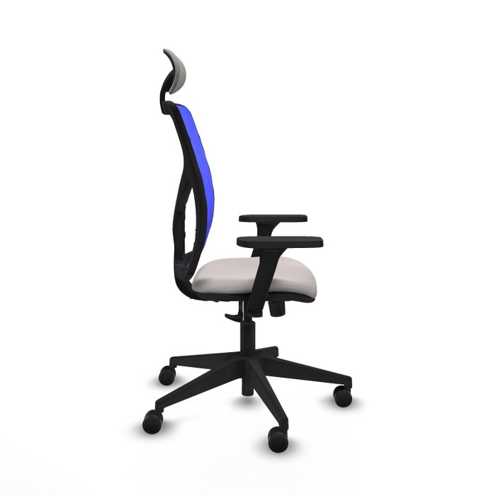 PIQUERAS Y CRESPO Silla de oficina Motilla con mecanismo Sincro, Azul y Blanco PIQUERAS Y CRESPO Silla de oficina Motilla con mecanismo Sincro, Azul y Blanco