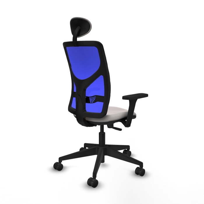 PIQUERAS Y CRESPO Silla de oficina Motilla con mecanismo Sincro, Azul y Blanco PIQUERAS Y CRESPO Silla de oficina Motilla con mecanismo Sincro, Azul y Blanco