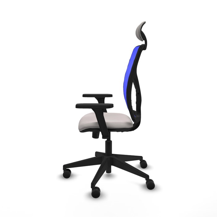 PIQUERAS Y CRESPO Silla de oficina Motilla con mecanismo Sincro, Azul y Blanco PIQUERAS Y CRESPO Silla de oficina Motilla con mecanismo Sincro, Azul y Blanco