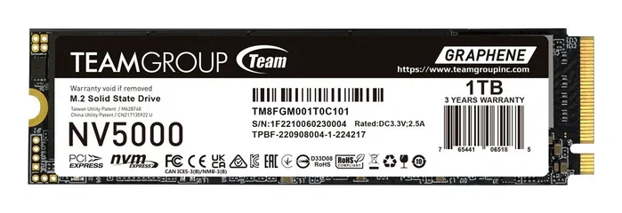 Team Group NV5000 1 TB M.2 PCIe 4.0 NVMe Team Group NV5000 1 TB M.2 PCIe 4.0 NVMe