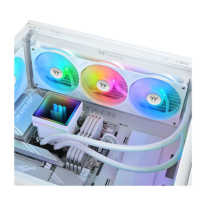 Thermaltake TH360 V3 ARGB Sync AIO - Refrigeración Líquida Todo en Uno de 360mm, 3 Ventiladores ARGB, Blanco, Snow Edition