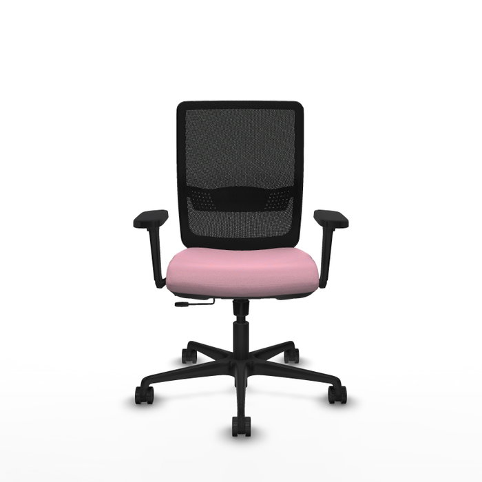 PIQUERAS Y CRESPO Silla de oficina Haches con mecanismo Sincro/Traslack Rosa y Negro