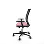 PIQUERAS Y CRESPO Silla de oficina Haches con mecanismo Sincro/Traslack Rosa y Negro