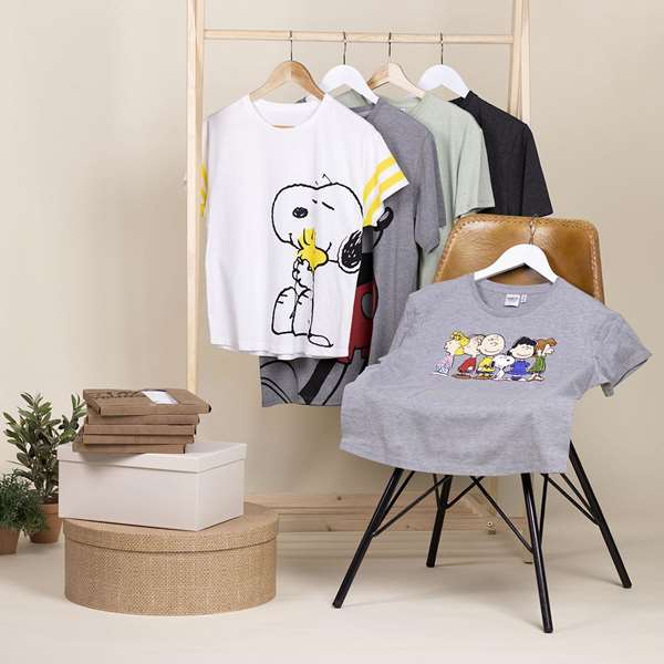 Camiseta corta single jersey punto snoopy m