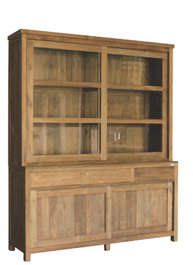 DKD Home Decor Vitrina Indo minimal 24 Item Home Natural 50 x 220 x 200 cm Teca Reciclada