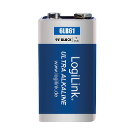 LogiLink Batería Ultra Power Alkaline 9V, 1 unidad en Blíster