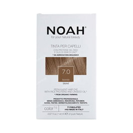 NOAH Tinte Capilar Rubio 7.0 140Ml Sin Amoniaco Con Proteinas de Arroz y Aceite de Linaza