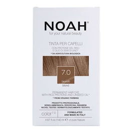 NOAH Tinte Capilar Rubio 7.0 140Ml Sin Amoniaco Con Proteinas de Arroz y Aceite de Linaza