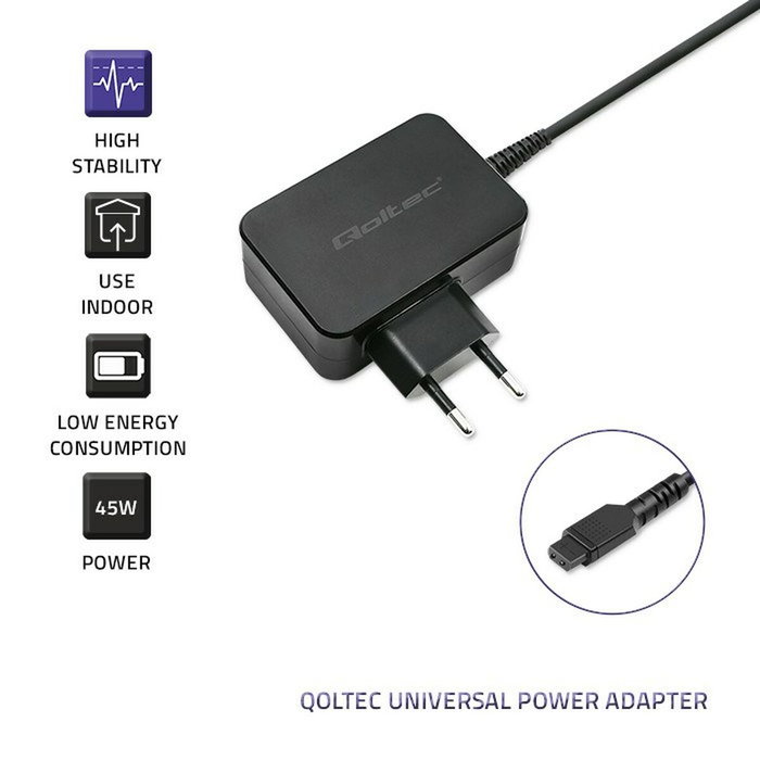 Cargador para Portátil Qoltec 51025 45 W Cargador para Portátil Qoltec 51025 45 W