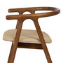 Silla Crema-Marrón Madera de Olmo 47 X 46 X 71 cm