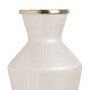 Jarrón Blanco Metal-Cristal Decoración 28 X 28 X 57 cm