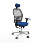 PIQUERAS Y CRESPO Silla de oficina Jorquera con mecanismo Sincro/Traslack, Azul y Gris